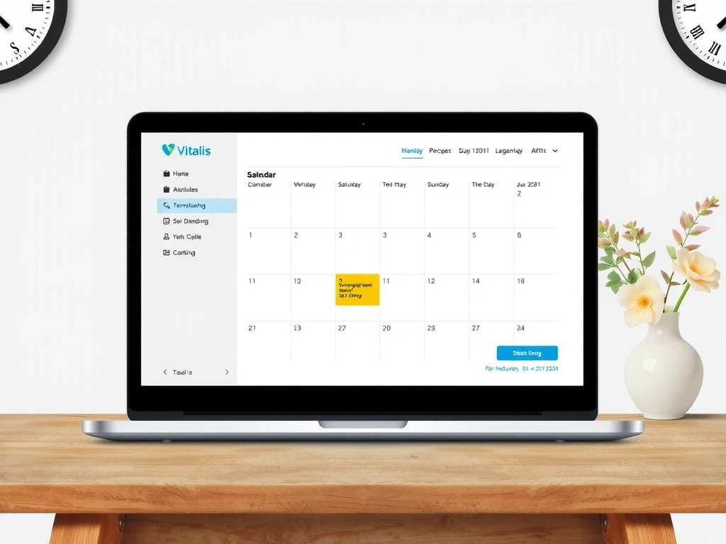 Kalender mit markiertem Datum, sauber und modern
